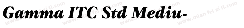 Gamma ITC Std Mediu字体转换